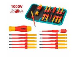 Набор диэлектрических сменных отвёрток INDUSTRIAL, 1000V, 12шт.