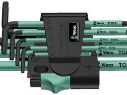 Набор Г-образных метрических ключей Wera BlackLaser 967 PKL/9 TORX 05024242001