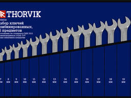 Набор ключей гаечных комбинированных в сумке Thorvik CWS0016