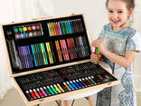 Набор юного художника в деревянном чемоданчике [220 предметов для рисования] - фото 3
