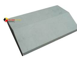 Накрывочный элемент "Шляпа гладкая" 400x260 серый