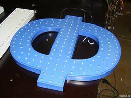 Наружная реклама. Изготавливаем объемных буквы, печать банне