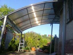 Навесы из качественного Израильского поликарбоната (полигаль)