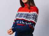 Новогодние свитеры кофты с оленями оптом от фабрики - фото 3