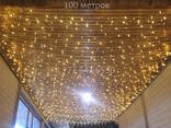 Новогодняя светодиодная гирлянда "Нить" 100 метров, тёплый свет - photo 1