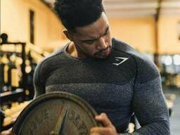 Облегающий лонгслив GymShark темно-синий