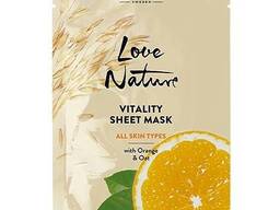 Обновляющая тканевая маска с апельсином и овсом Love Nature.
