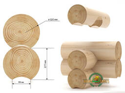 Домокомплекты из оцилидрованных брев 32(D)х6000-9000(L) мм, естественной и камерной сушки.