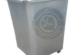 Оцинкованные мусорные контейнеры 750 л (с крышкой на колесах)