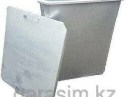 Оцинкованные  мусорные Контейнеры 0,75 куб. с крышкой, без колес