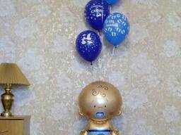 Оформление праздника шарами. выписка из роддома. день рождение