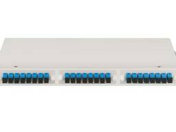 Оптический кросс , 1U, укомплектованный на 24 порта SC/UPC