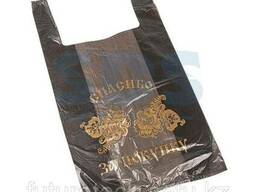 Пакет майка ПНД 28+16*50, 12мкм "Спасибо" (100шт. /уп). ..