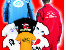 Печать, нанесение изображения на футболках, спецодежде, бейсболках и других изделиях