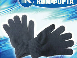 Перчатки хлопчатобумажные повышенной прочности 7 класс с гелевым ПВХ покрытием (серые)