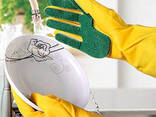 Перчатки с губкой для мытья посуды FEI E Glove - фото 1