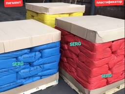 Пигмент краска-пластификатор для бетона-тротуарной плитки-блоков