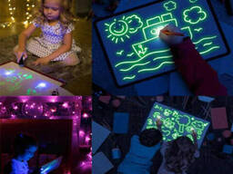 Планшет интерактивный для рисования в темноте «Magic Light» + чехол в подарок [оригинал]