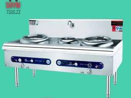 Плита вок газовая 2 горелочная. С умный горелкой