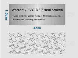 Пломба наклейка гарантийная серебристая 4 на 1,5 см VOID