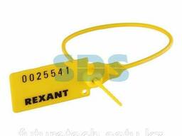 Пломба пластиковая номерная 220 мм желтая Rexant