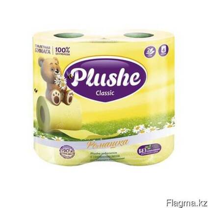 Plushe Classic ромашка 2 слоя,4 рулона клубника
