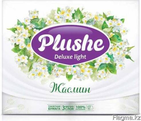 Plushe Deluxe Light - жасмин 3 слоя,4 рулона