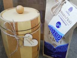 Подарочный набор Мед в бочонке с семейной пасеки