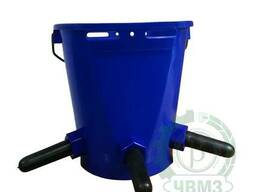 Поилка ведро для телят 8 литров 3 соски