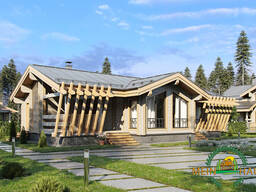 Построим дом, проект дома брус массив профилированный № 328