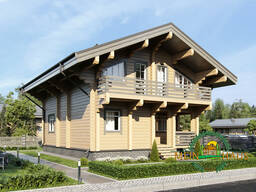 Построим дом, проект дома из бруса массива профилированного № 332