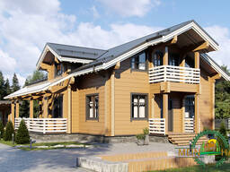 Построим дом, проект дома из клееного бруса № 338