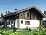Построим дом, проект комбинированного Австрийский стиль дома № 340 - фото 1