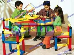 R-KIDS: Детский игровой стол и 4 вращающихся стула KDM-002