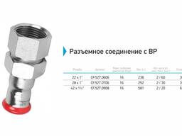 Разъемное соединение с ВР MVI. Система из оцинкованной стали