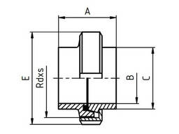 Резьбовое соединение приварное, тип "Т" нержавеющее, комплект (20120 Т) — DIN. ..