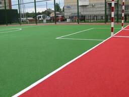 Резиновое бесшовное покрытие (тартановое, наливное)