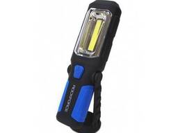 Rockforce Лампа светодиодная (4W COB LED+1W,2 магнита, крючок,180гр. ,250Lm,1.5V, 3хАА, ). ..