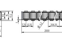 Роликовая дорожка (шина) тип 40A, высота 14 мм! гравитационные полочные стеллажи