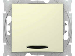 SDN1400147 Выключатель 1-кл. беж. с синей инд. ( 10 шт)