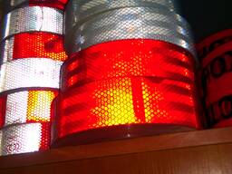 Светоотражающая лента белая, красная, желтая 5см