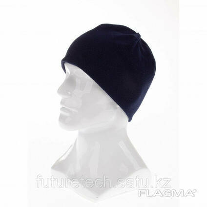 Шапка из флиса для взрослых, размер 56-57, синяя