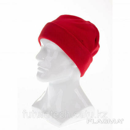 Шапка с отворотом из флиса для взрослых, размер 56-57. ..