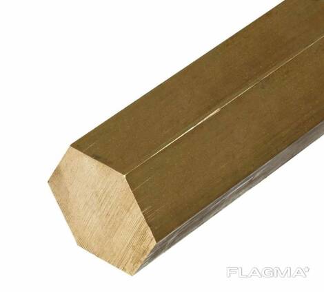 Шестигранник бронзовый Разм. : 4.5-120 мм, Марка : БрАМц9-2; БрКМц3-1; БрАЖ9-4… в Шымкенте