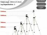 Штатив-трипод с телескопической осью для смартфона, GoPro и фотоаппарата до 3кг Tripod. .. - фото 2