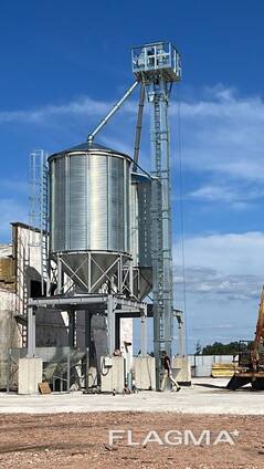 Силоса для хранения зерна с конусным и плоским дном