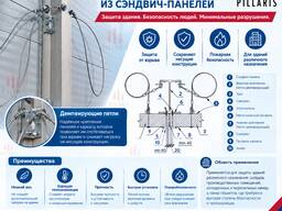 Система легкосбрасываемых конструкций (крепления) для сэндвич-панелей