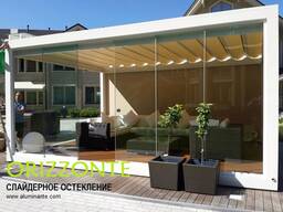 Системы панорамного безрамное остекления, алюминиевое остекление