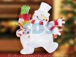 "Снеговик с подарком" RGB на присоске - фото 1