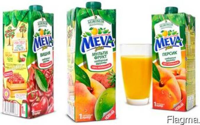 Соки и нектары "Meva" в ассортименте